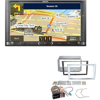 Philips 2-DIN Autoradio USB Navi Bluetooth für Opel Astra H matt chrome