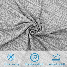 Woltu Sommerdecke Selbstkühlende Decke Mikrofaser Arc-Chill, Kühldecke mit Q-max0.45, Kühl und Hautfreundlich, weiche Sofadecke Reisedecke 150 x 200cm Grau