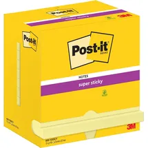 Post-it Post-it® Super Sticky Haftnotizen extrastark 65512SY gelb, 12 Blöcke