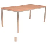deluke Gartentisch 180 x 90 x 75 cm Silber