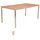 deluke Gartentisch 180 x 90 x 75 cm Silber