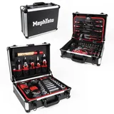Mephisto Werkzeugkoffer - Werkzeugkoffer - Premium XL Werkzeugset mit Chrom- Vanadium Werkzeug bestückt Bitaufsatzadapter