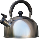 Wasserkessel Teekessel Flötenkessel Pfeifkessel Wasserkocher Edelstahl 2,0 Liter Fassungsvermögen Gasherd Induktionsherd Elektroherd Gaskocher Campingkocher Grill Retro Silber