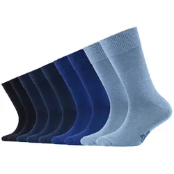 s.Oliver Kinder Socken, 9er Pack - Kurzsocken, einfarbig Blau 39-42