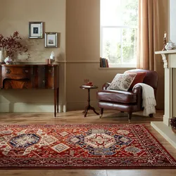 Teppich FLAIR RUGS "Gillingham", rot, B:160cm H:12mm L:230cm, Kunstfaser, Teppiche, Vintage Stil