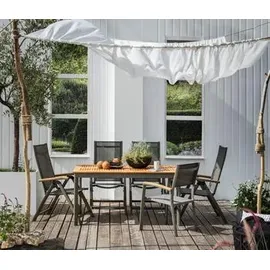 Dehner Relaxsessel Colmar Gartenstuhl 110 x 59 x 73 cm grau klappbar