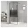 vidaXL Duschwand für begehbare Dusche Schwarz 80 x 195 cm ESG-Glas Klar