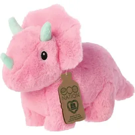 AURORA World 35057, Eco Nation Trix Triceratops, 20cm, Plüsch, Pink