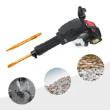 2,5PS Benzin Abbruchhammer Bohrhammer 2-Takt 52cc Einzylinder Stemmhammer Handzugstart Meißelhammer 1900W Demolition Hammer