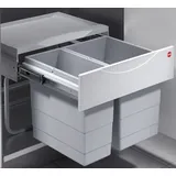 HAILO Mülleimer Küche, Einbau ab 50cm Schrank, 2-fach Abfalleimer