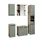 BASIC by Balculina 71-565-EY Hängeschrank VISTA Badschrank in Viking Oak / Schilf Grün ca. 34 x 70 x 23 cm