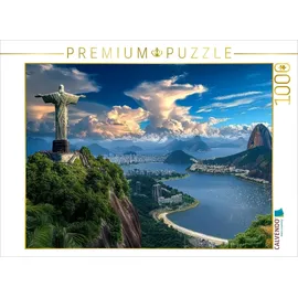 Calvendo Puzzle Christusstatue Rio de Janeiro, Brasilien 1000 Teile Lege-Größe 64x48cm Foto-Puzzle für glückliche Stunden