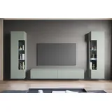 INOSIGN Wohnwand »Kenia, Vitrine Türanschlag links/rechts wechselbar« 3 Stk. tlg., grün