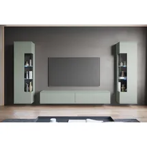 INOSIGN Wohnwand »Kenia, Vitrine Türanschlag links/rechts wechselbar« 3 Stk. tlg., grün