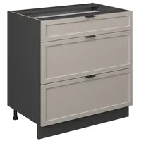 Vicco Schubladenunterschrank Fame-Line Anthrazit Grau-Beige gerahmt 80 cm ohne