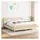 vidaXL Boxspringbett mit Matratze Creme 180x200 cm Stoff