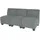 Mendler Couch Stoff 3-Sitzer Grau
