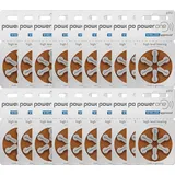 120 x Varta Power One Typ 312 Hörgerätebatterien 20 x 6er-Blister 1,45V Braun