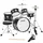 Vevor Schlagzeug Set, 5-teilig, inkl. 35,6 cm Basstrommel, 20,3 cm Snare, 15,2 cm & 20,3 cm Tomtoms, 25,4 cm Standtom, 25,4 cm Crash-Becken & 20,3 cm-Hi-Hat, für Kinder von 6–13 Jahren (schwarz)