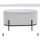 SalesFever Polsterhocker Cord-Optik 80 x 42 x 40 cm Hellgrau/Schwarz