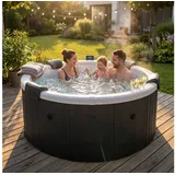 mSpa Whirlpool Frame Denver F-DE066W, 6 Personen, App-Steuerung, UVC+ Reinigung, Stecksystem mit Einlageplane, (Whirlpool Outdoor 6 Personen, Luxus Garten Pool, Whirlpool aufblasbar, Whirlpool mit Schnellheizsystem, Whirlpool Outdoor winterfest), Whirlpool für 6 Personen, Whirlpool winterfest, Whirlpool mit App schwarz