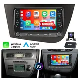 ESSGOO DAB+ Für Seat Leon 1P1 2005-2012 Carplay Android 15 Autoradio GPS Navi Autoradio (RDS, 4+64GB(optional), Digitalradio (DAB), FM, Apple Carplay Android Auto GPS Navi WIFI BT EQ) schwarz