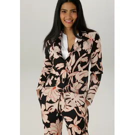 Aniston SELECTED Jerseyblazer floral Schwarz 40