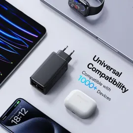 Baseus GaN6 Pro 100W EU Inkl. Ladekabel 1m Schwarz