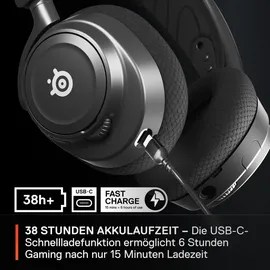 SteelSeries Arctis Nova 7 Wireless Gaming-Headset mit Multi-System-Kompatibilität – 2,4 GHz- und Bluetooth-Audio parallel – 38 Std. Akkulaufzeit – ClearCast Gen 2-Mikrofon – PC, PlayStation, Switch