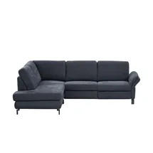 Max Schelling Eckcouch Flachgewebe 3-Sitzer Blau