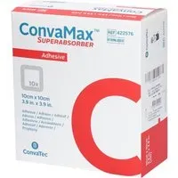 CONVAMAX Superabsorber Adhesive - Pansement hydrocellulaire superabsorbant adhésif 10 x cm Pansement(S) pc(s)