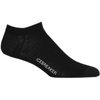 Icebreaker Herren Lifestyle Fine Gauge No Show Socken, Schwarz/Schnee, Medium