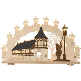 Saico Original HGD 3D-Lichterbogen Altstadtromantik, mit LED-Beleuchtung, ca. B66/H41/T6 cm