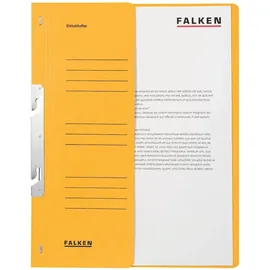 Falken Einhakhefter 80000797 DIN A4 halber Deckel Behördenheftung gelb