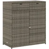 vidaXL Gartenschrank Grau 105x55x113 cm Poly Rattan