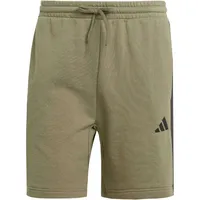 Adidas Essential 3-Streifen French Terry Kurze Hose Olive Strata / Black M