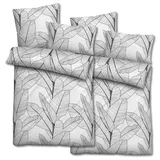 Mikrofaser Seersucker Bettwäsche 135 x 200 + 80 x 80 cm + 40 x 80 cm 3-teilig