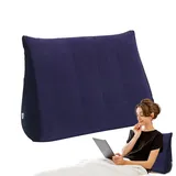 Aufblasbares Keilkissen – 46 x 30 cm großes Reise- und Campingkissen, leichtes aufblasbares Körperkissen, ergonomische Lordosenstütze | Einfach zu verwendendes Keilkissen zum Lesen, Schule, Zuhause, S
