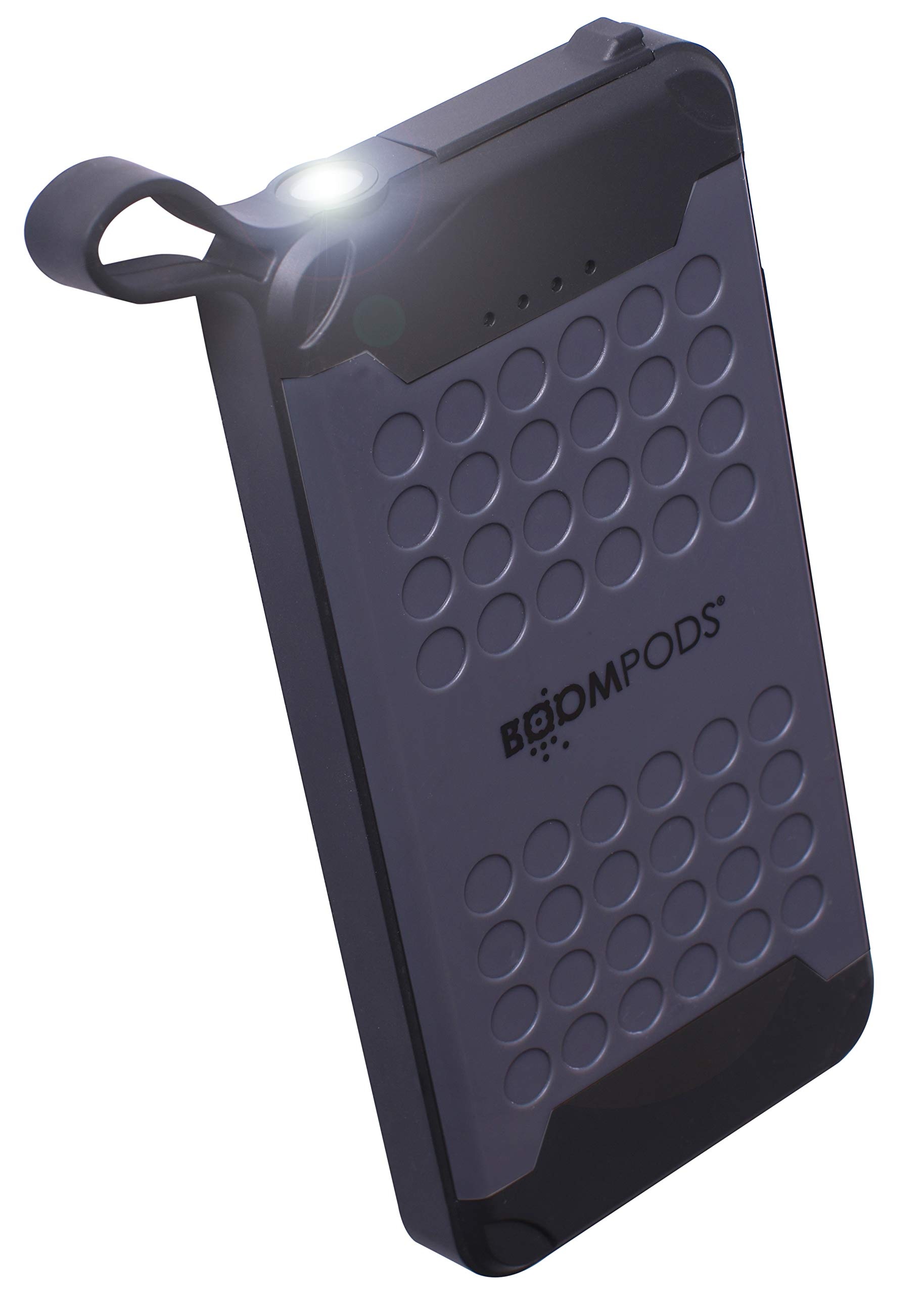 Boompods Powerboom X10 Power Bank Schnellladefunktion 10000mAh - Universal USB Powerbank wasserdicht, externer Handy Akku, Akkupack leicht für Reisen, Smartphone Powerstation outdoor, mit Taschenlampe