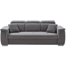 A.Z. Iwaniccy Iwaniccy Sofa 3-Sitzer MALMÖ, Hellgrau - Webstoff - mit Kopfteilverstellungen