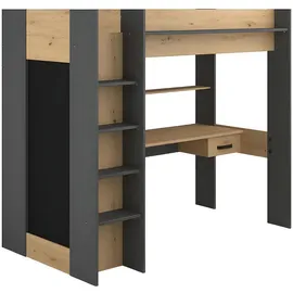 Parisot Hochbett Heavy 90 x 200 cm Eiche braun