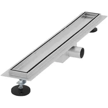 luxebath Duschrinne 60 cm 2in1 befliesbar Edelstahl Silber