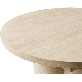 Beliani Ausziehtisch 120 x 76 cm braun