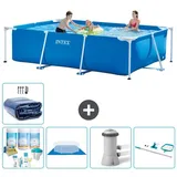 Rechteckiger Frame Pool - 300x200x75 cm - 6-teilig S20055 - Blau