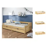vidaXL Bett Tagesbett mit 2 Schubladen IRUN 90x200 cm Massivholz Kiefer