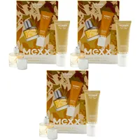 Mexx Geschenkset Woman For Her 3 Sets = 3 x 20ml Edt Spray + 3 x 50ml Shower Gel