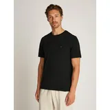 Tommy Hilfiger Essential REG FIT SOLID TEE mit Logo-Stitching, Black, M