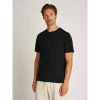 Tommy Hilfiger Essential REG FIT SOLID TEE mit Logo-Stitching, Black, M