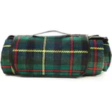 Picknickdecke grün 135x190 cm mit Isolierfunktion Campingdecke Stranddecke 500g