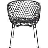 Kama Sessel schwarz aus Rattan